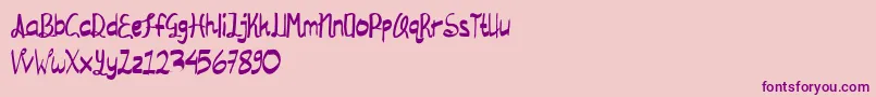 fuente Madagascar – Fuentes Moradas Sobre Fondo Rosa