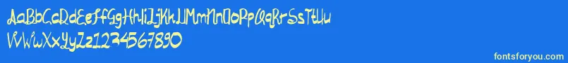 Madagascar Font – Yellow Fonts on Blue Background