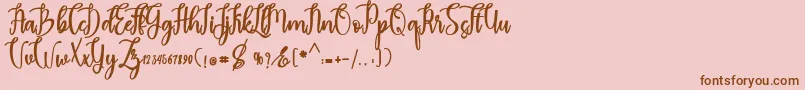 madam Font – Brown Fonts on Pink Background