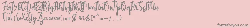 madam Font – Gray Fonts on Pink Background
