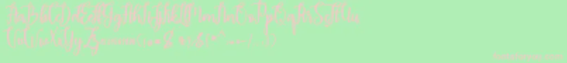 madam Font – Pink Fonts on Green Background