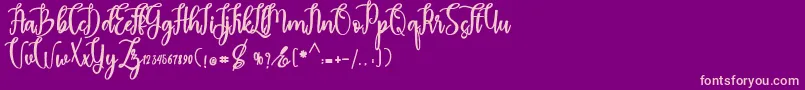 madam Font – Pink Fonts on Purple Background