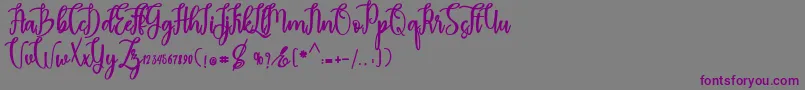 madam Font – Purple Fonts on Gray Background