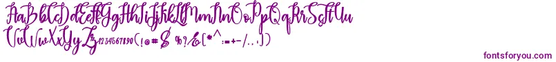 madam Font – Purple Fonts on White Background
