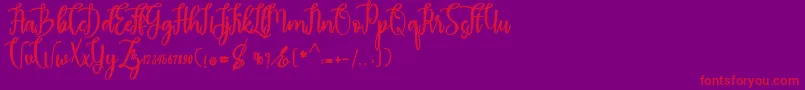 madam Font – Red Fonts on Purple Background