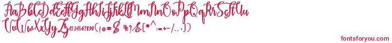 madam Font – Red Fonts on White Background