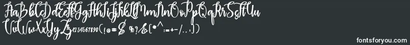 madam Font – White Fonts on Black Background