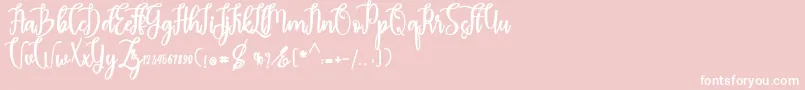 madam Font – White Fonts on Pink Background