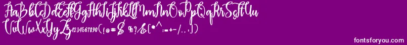 madam Font – White Fonts on Purple Background