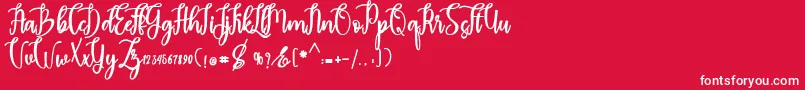 madam Font – White Fonts on Red Background