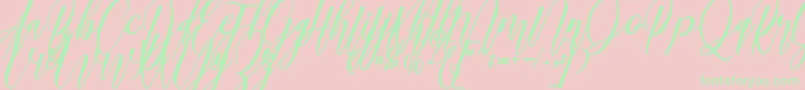 madani Font – Green Fonts on Pink Background