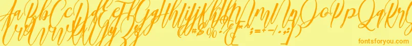 madani Font – Orange Fonts on Yellow Background