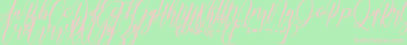 madani Font – Pink Fonts on Green Background