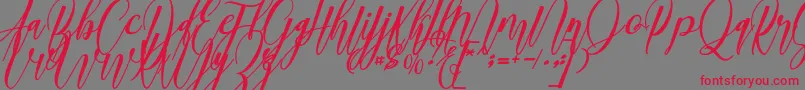 madani Font – Red Fonts on Gray Background