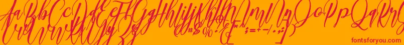 madani Font – Red Fonts on Orange Background