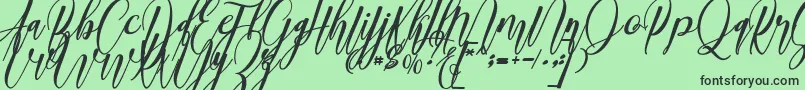 madani Font – Black Fonts on Green Background
