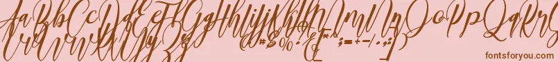 madani Font – Brown Fonts on Pink Background