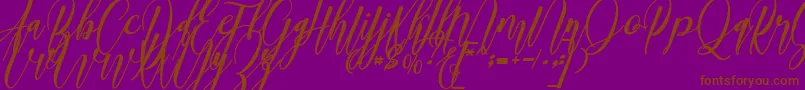 madani Font – Brown Fonts on Purple Background