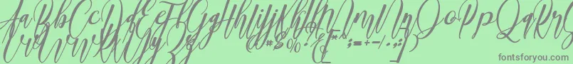 madani Font – Gray Fonts on Green Background