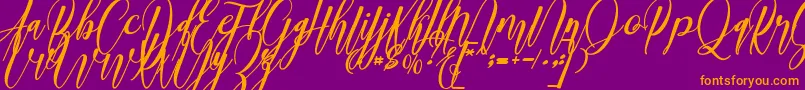 madani Font – Orange Fonts on Purple Background