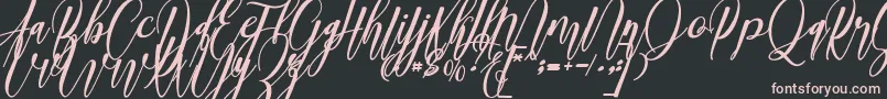 madani Font – Pink Fonts on Black Background