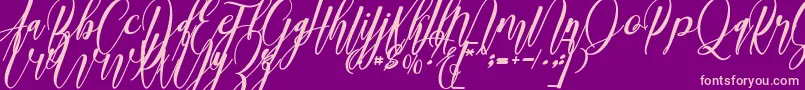 madani Font – Pink Fonts on Purple Background