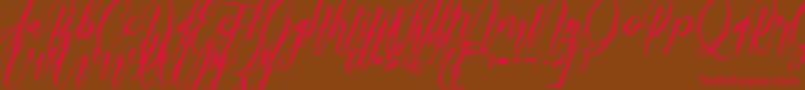 madani Font – Red Fonts on Brown Background