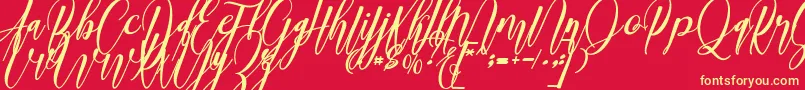 madani Font – Yellow Fonts on Red Background