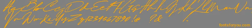 More about Maddison Signature DEMO Font Maddison Signature DEMO Font – Orange Fonts on Gray Background