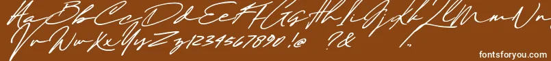 More about Maddison Signature DEMO Font Maddison Signature DEMO Font – White Fonts on Brown Background