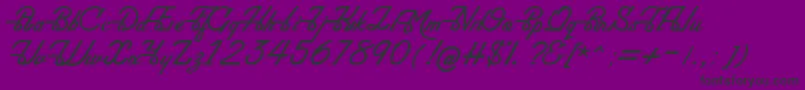 Maddison-Schriftart – Schwarze Schriften auf violettem Hintergrund