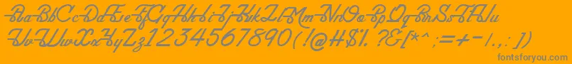 Maddison-Schriftart – Graue Schriften auf orangefarbenem Hintergrund