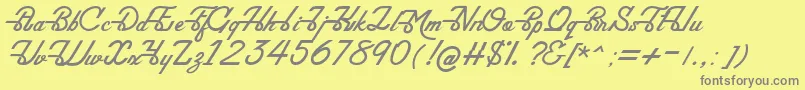 Maddison-Schriftart – Graue Schriften auf gelbem Hintergrund