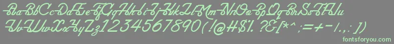 Шрифт Maddison – зелёные шрифты на сером фоне