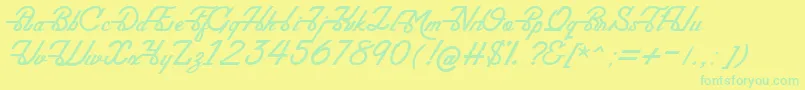 More about Maddison Font Maddison Font – Green Fonts on Yellow Background