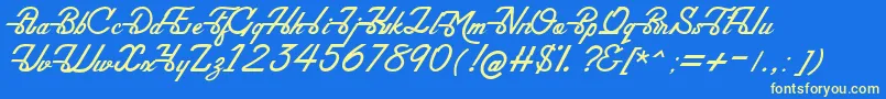 More about Maddison Font Maddison Font – Yellow Fonts on Blue Background