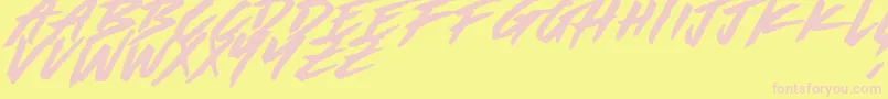 フォントMade by Bears DEMO – ピンクのフォント、黄色の背景