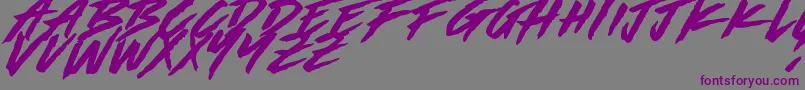 Шрифт Made by Bears DEMO – фиолетовые шрифты на сером фоне