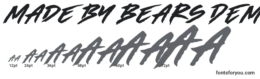 Размеры шрифта Made by Bears DEMO