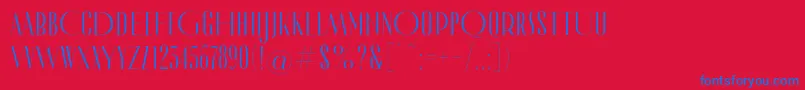 MADE Cannes PERSONAL USE Font – Blue Fonts on Red Background