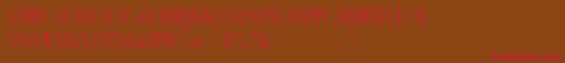 MADE Cannes PERSONAL USE Font – Red Fonts on Brown Background