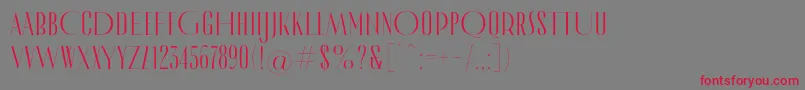 MADE Cannes PERSONAL USE-Schriftart – Rote Schriften auf grauem Hintergrund