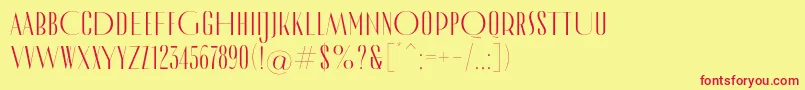 MADE Cannes PERSONAL USE Font – Red Fonts on Yellow Background