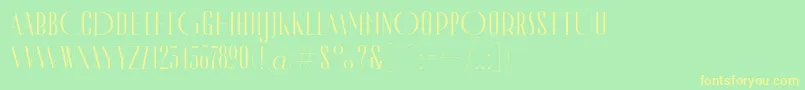 MADE Cannes PERSONAL USE-Schriftart – Gelbe Schriften auf grünem Hintergrund