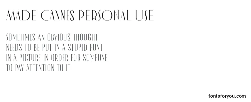 MADE Cannes PERSONAL USE Font