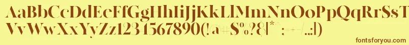 MADE Canvas Black PERSONAL USE Font – Brown Fonts on Yellow Background