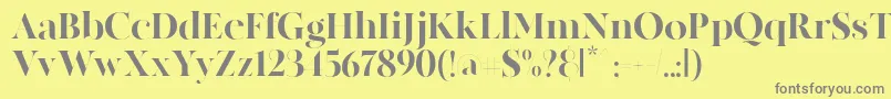 Więcej informacji o czcionce MADE Canvas Black PERSONAL USE Czcionka MADE Canvas Black PERSONAL USE – szare czcionki na żółtym tle