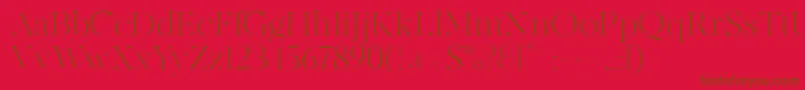 MADE Canvas Light PERSONAL USE Font – Brown Fonts on Red Background