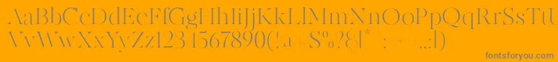 MADE Canvas Light PERSONAL USE Font – Gray Fonts on Orange Background