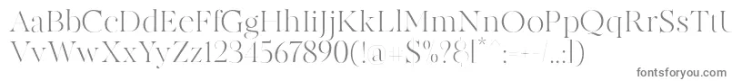 MADE Canvas Light PERSONAL USE-fontti – harmaat kirjasimet valkoisella taustalla